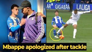Kylian Mbappé apologizing to Antonio Blanco after the tackle | Real Madrid News