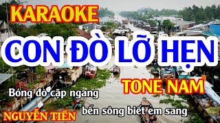 Karaoke Con Đò Lỡ Hẹn Tone Nam Cha Cha Cha | Nguyễn Tiến