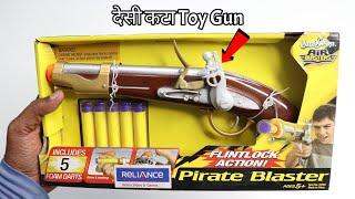 BuzzBee Pirate Blaster Toy Gun Unboxing & Testing - Chatpat toy tv