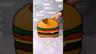 Cartoon hamburger  mini cake! What should I make next #cakedecorating #cakemaking