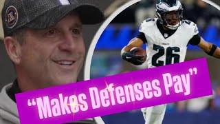 Ravens John Harbaugh: Eagles Star Saquon Barkley Makes NFL Teams Pay