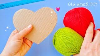 WOW ️ The Best Valentine's Day Craft Idea with Wool  Super Easy Way to Make It - DIY Woolen Heart