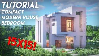 Minecraft easy 15x15 MODERN HOUSE TUTORIAL