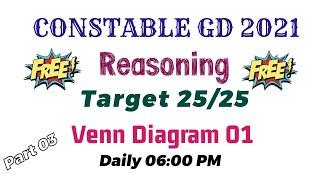 SSC CONSTABLE GD 2021 - Reasoning Series - Venn Diagram 01