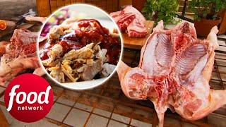 Cooking A Whole Hog The Texan Way | Man Fire Food