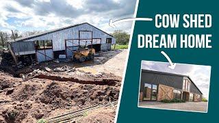 COW SHED TO DREAM HOME - Self Build Timelapse - Part 1