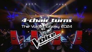 Every incredible 4-chair turns | The Voice Norway 2024 | Compilation