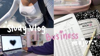 study vlog ⋆౨ৎ˚⟡˖ ࣪midterm szn as a business major