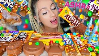 ASMR EATING CHOCOLATE, ICE CREAM, M&Ms, 초콜릿 디저트, 디저트 (POCKY, CANDY BARS, SWEET DESSERTS) MUKBANG 먹방