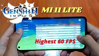 Xiaomi Mi 11 Lite Genshin Impact Gameplay Highest 60 FPS