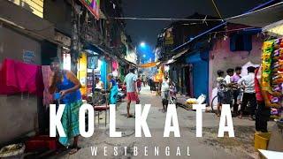 【India Walk 4K】Night Walk in Kolkata | Esplanade to New Market and CIT Road | 2024