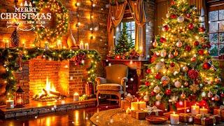 Relaxing Christmas Carol Music  Beautiful Snowy Christmas AmbiencePeaceful Christmas Atmosphere