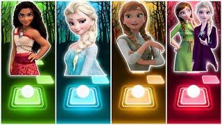 How far I'll go Moana - Let it go Elsa - Do you want build a Snowman Anna - Frozen Song Tileshope