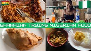 Ghanaian Trying Nigerian Food In Lagos Nigeria || My Honest Review