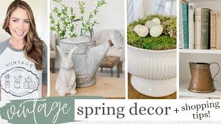 VINTAGE SPRING DECOR HAUL | EARLY SPRING DECORATING IDEAS | ANTIQUE SHOPPING FOR BEGINNERS