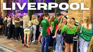 Liverpool Walk: Saturday Nightlife in Liverpool 4K60 | Liverpool Walking Tour