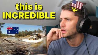 American reacts to Australian Road Trains OFF-ROADING!