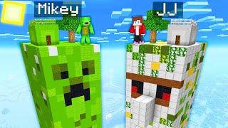 JJ Iron Golem vs Mikey Creeper CHUNK Battle - in Minecraft (Maizen)