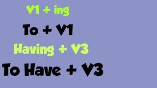 Perfect Infinitive vs Perfect Gerund | To Have + V3  vs Having + V3