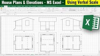 How to create House Plans & Elevations in Microsoft Excel Using Verbal Scale