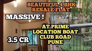 Beautiful 4bhk full furnished resale At Boat club road near pune station | 3.5 Cr