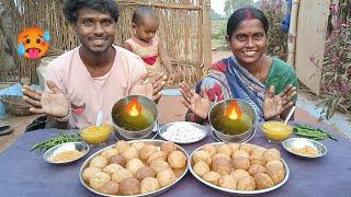 आज किए पति पत्नी पानी पूड़ी eating challenge | Real life story |