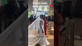 Sharon Ooja walks down the aisle. happy married life babe#shorts #wedding #viral