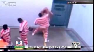 LiveLeak com   Alleged child molester gets his face smashed in jail