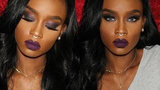 Sultry Dark Purple Smokey Eyes