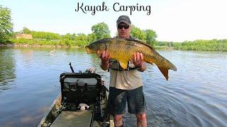 Kayak Carp Fishing for Wild River Carp