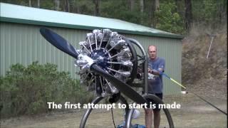 Radial Engine Startup Pratt & Whitney R985 (Wasp Junior)