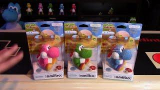 Yarn Yoshi Amiibo Unboxing - Green, Pink & Blue! | Nintendo Collecting