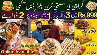 Biggest Deal On Fast Food Platter Only Rs,999 | Mehmoodabad Street Food Karachi | Heaven Bites