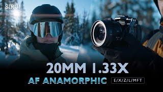 SIRUI 20mm T1.8 Autofocus 1.33X Anamorphic Lens – Revolutionize Your Content Creation!