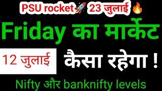 kal market kaisa rahega | banknifty gap up or gap down Friday| kal ka market kaisa rahega !