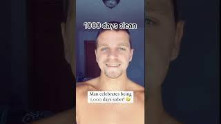 Man celebrates being 1,000 days sober #shorts #daily #facts #global #world #peace #top #top5 #today