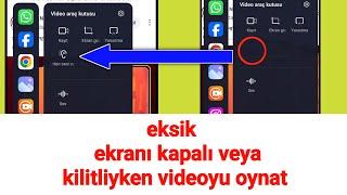 Eksik oynatma videosu Ekran kapalı veya kilitliyken | ( Redmi Xiaomi & poco)