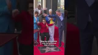 Tennis legend Billie Jean King makes history with star on Hollywood Walk of Fame #shorts