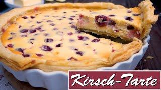 schnelle Blätterteig Tarte mit Kirschen