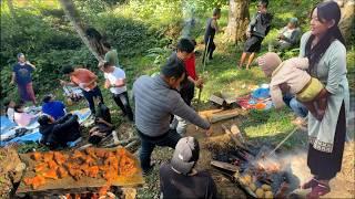 Winter Season Village Picnic | Delicious Pork Barbeque on Stone | Village Life | BijayaLimbu