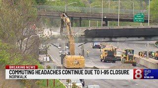Demolition begins as Interstate 95 closure in Norwalk enters 2nd day