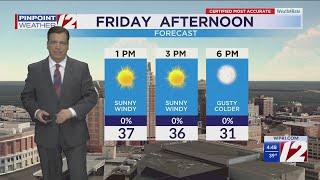 WPRI 12 Weather Forecast 01/02/25  Gusty Winds Thru Friday