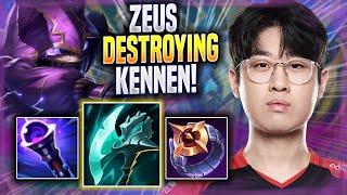 ZEUS DESTROYING WITH KENNEN! - T1 Zeus Plays Kennen TOP vs Jax! | Season 2022