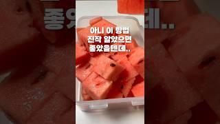 수박 쉽게 자르는 방법은 이게 최고입니다 #수박 #watermelon