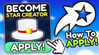 How to become a STAR CREATOR on ROBLOX! (Apply Now!)