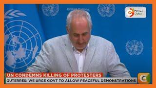 UN condemns killing of protesters