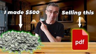 How I Made $500 Selling Just One PDF File | Make Money Online 2023 As A Beginner