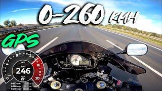 Suzuki GSX-R 600 0-260 Km/h  [GPS] - TOP SPEED -ACCELERATION - TIMING