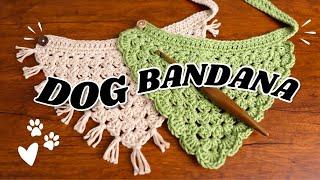 Easy Crochet Dog Bandana | Step by Step Tutorial!