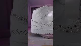 Custom Jordan Wedding Sneakers | Air Jordan 1 Mid Bridal Shoes for 2025 Weddings 